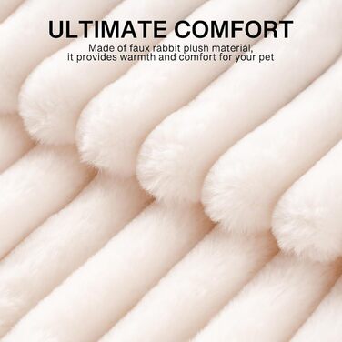 М'яке кругле ліжко для котів та собак M, Beige | MEWOOFUN