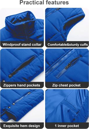 Чоловіча легка зимова куртка-пуховик Chriuno, синій (XL)