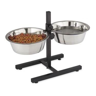 Relaxdays Adjustable Height Dog Feeder