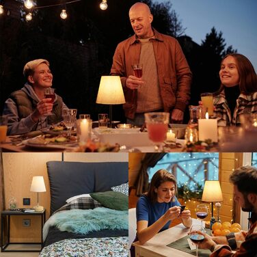 Бездротова LED лампа настільна акумуляторна 3000mAh з торшею, регульоване торканням, портативна лампа для дому та вулиці, з імітацією текстури дерева