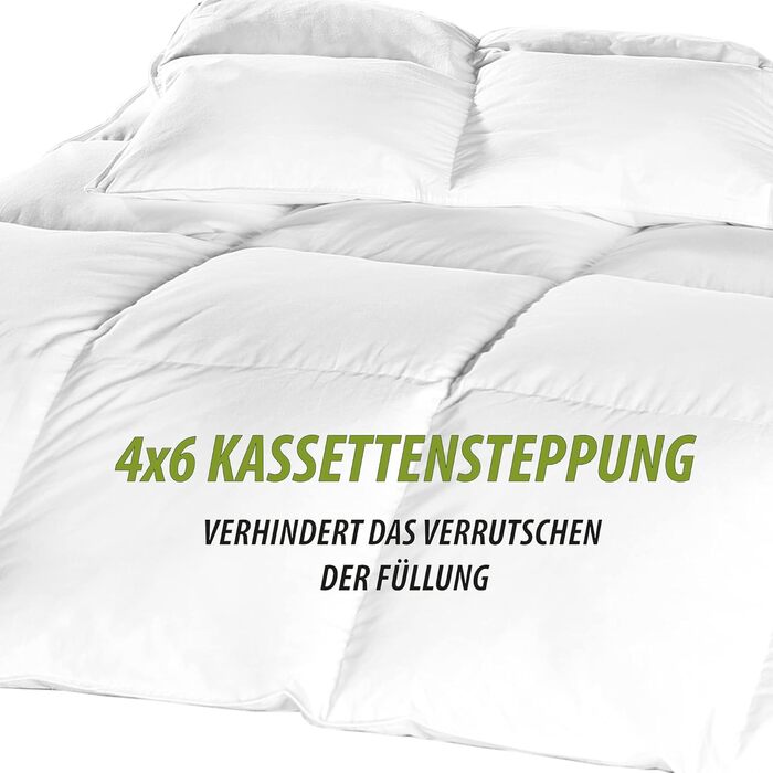 Bestlivings Down Feather Comforter Duvet Quilted Comforter (1400g) - Winter Comforter Down Comforter - ÖKO TEX 135x200 cm Quilted Duvet Feather/Down - 135x200 cm