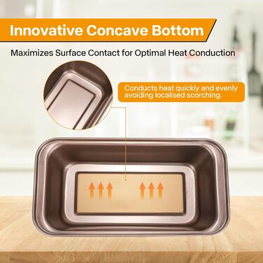 Форма для випічки Kastenform 25,4 см, 2 шт., антипригарне покриття, золотиста, стекова, прямокутна для хліба, банового хліба та сендвічів