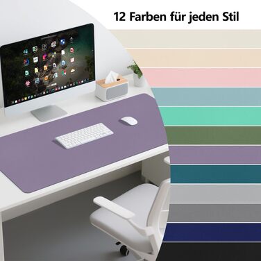 Килимок для столу Zindoo XL 120x60 см Лаванда - захист від подряпин, водостійкий, для миші та письма