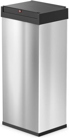 Відро для сміття Hailo Big-Box Swing XL 52 л з кришкою-маятником, сталевий, з кріпленням для мішка, для кухні, німецька якість (нержавіюча сталь)