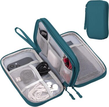 Органайзер для аксесуарів Arae Eektronik: кейс для кабелів, SD-карт та USB. Зелений