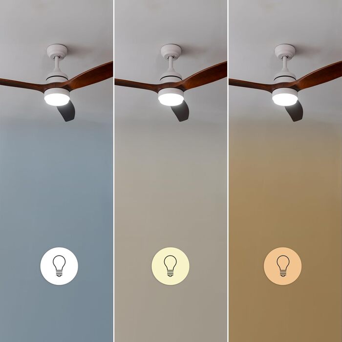 Стельовий вентилятор Cecotec EnergySilence Aero 5275 DarkWood з LED підсвіткою та пультом, 40W, 52 дюйми, DC мотор, зимовий/літній режим