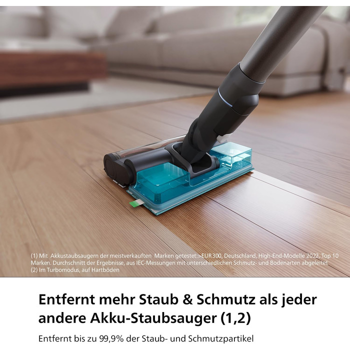 Вертикальний пилосос для вологого та сухого прибирання PHILIPS AquaTrio 9000 серії, чорний, час роботи 45 хв