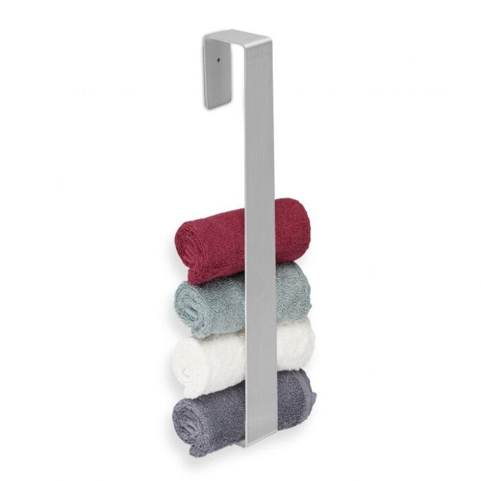 Relaxdays Towel Rack, No Drilling, Silver