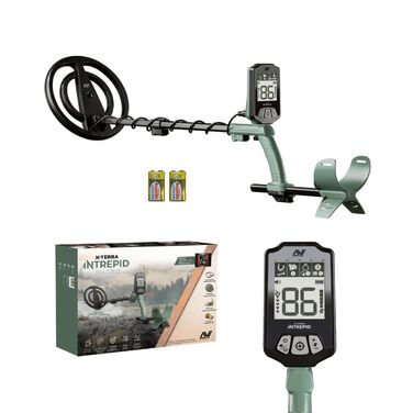 Металодетектор Minelab X-Terra Voyager - професійний, для дорослих, водонепроникний, 4 режими, з навушниками, рюкзаком та лопатою (ліс, зелений)
