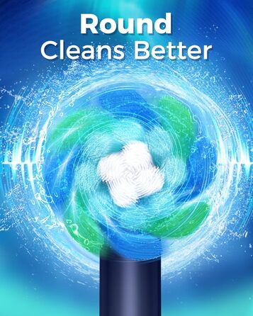 Електрична зубна щітка Rotierende для дорослих з 8 насадками, 4 режими чищення, 60 днів роботи, Smart-таймер 2 хв - професійна електрична зубна щітка (синя)