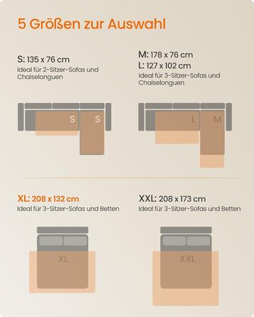 Водонепроникний килимок для собак Feandrea, 178x76 см, захист для авто/дивану, машинне прання, антиковзаюча підкладка, стеганий дизайн, тауновий сірий (XL 208x132 см)