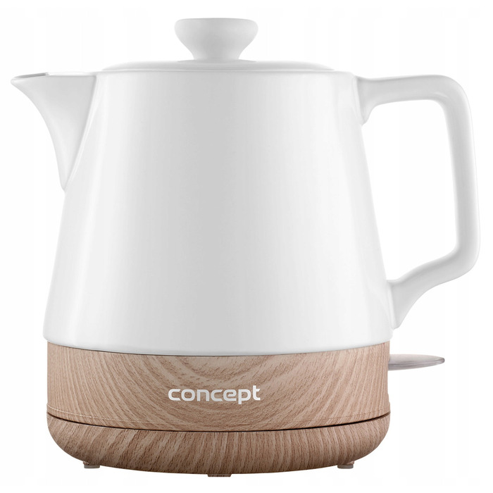 Електричний чайник Concept RK0060, 1200 Вт, 1 л, білий, керамічний