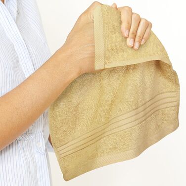 Набір м'яких махрових рушників для обличчя та тіла Utopia Towels, 30x30 см, 100% бавовна, високопоглинаючі, світло-сірий, 12 шт.
