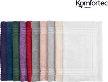 Комплект рушників для ванної кімнати Komfortec, 2 шт. – рушники для душу з фротте, швидковисихаючі, 600 г/м², 100% бавовна, 50x70 см, бежевий