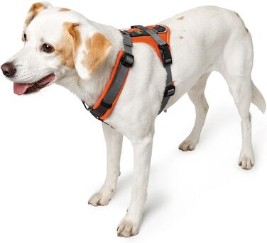 Нашийник для собак HUNTER Maldon, коричнево-сірий, L, м'який, комфортний, з 3M Scotchlite, регулюється, з м'яким ручним тримачем