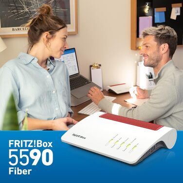 Роутер FRITZ!Box 5590 Fiber: Wi-Fi 6, 2.5 Gigabit LAN, Mesh, DECT, для підключення до оптоволоконного інтернету