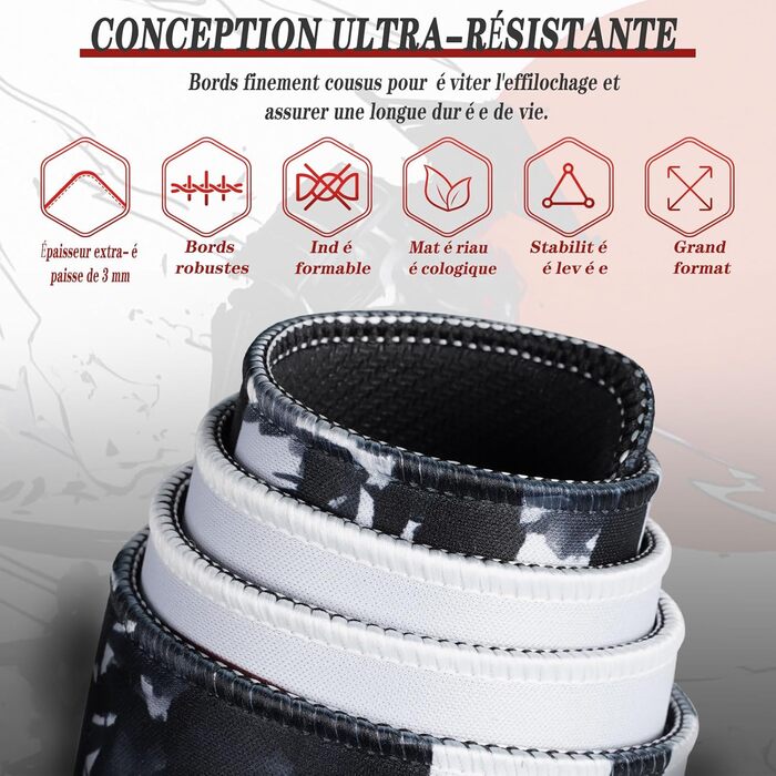 Килимок для миші EFISH Japanische Gaming XXL 800x300 мм, великий, з прошитими краями, водонепроникний, антиковзкий для ПК, MacBook, ноутбука. Підвищує точність та швидкість.