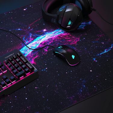 Ігровий килимок для миші Titanwolf XXL 1200x600мм з принтом Veil Nebula — великий килимок на весь стіл для миші та клавіатури