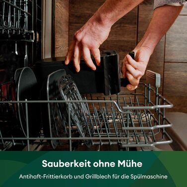 CHEFREE Dual Zone аерофритюрниця з оглядовим вікном, 8 л XL, подвійний Airfryer, LED-сенсорна панель, антипригарне покриття, 8-в-1, розумна, таймер, кошики для посудомийки, чорна, модель AFW20
