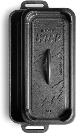 Чавунна форма для випікання хліба з кришкою BURNHARD, прямокутна, 3.5 л, підготовлена до використання (Pre-Seasoned)