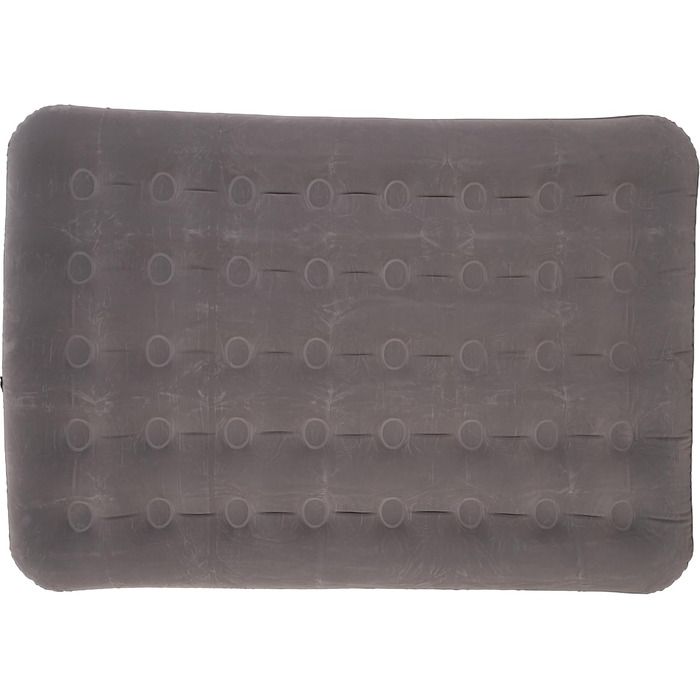 Надувний матрац Avenli для кемпінгу 1-2 особи, 191x137x22 см, сірий - гостьовий матрац з флокованою поверхнею для дому та подорожей