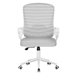 Офісний стіл Bürostuhl: ергономічний крісло з сітчастою спинкою, підтримка попереку, м'яке сидіння, регульована висота, сірий (без підголівника)