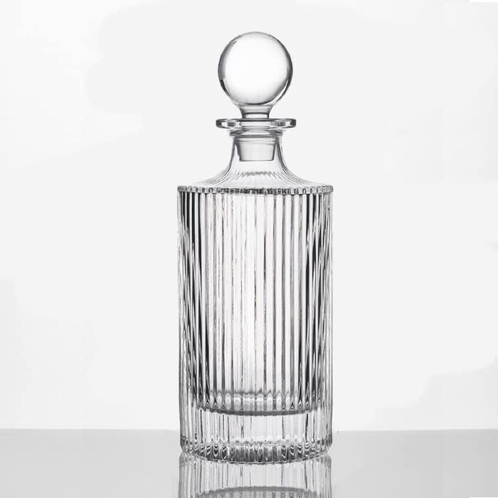 Whiskey Decanter Set with 2 Glasses - Modern Design, 765ml - Ideal for Scotch & Liquor