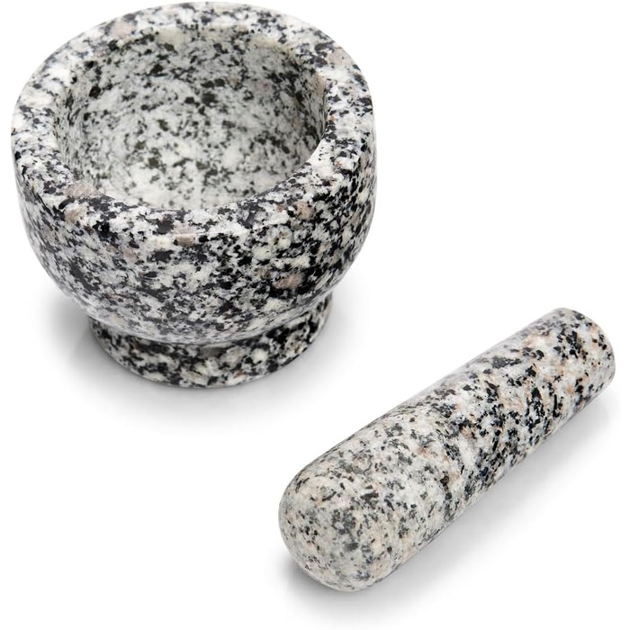 Набір ступки та пестика Zeller 24501, граніт, сірий (9x9x6,5 см)
