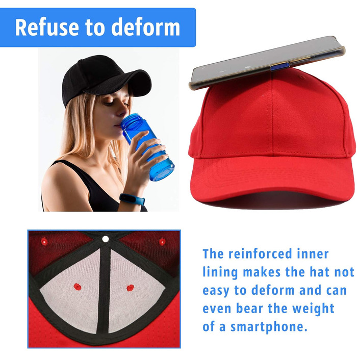 Кепка бейсболка унісекс, 100% бавовна, регульована, однотонна, червона