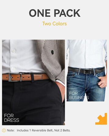 Чоловічий шкіряний ремінь CHAOREN, ремінь для костюма та ділового стилю, 32 мм, чорний/коричневий, розмір 93 см (загальна довжина 105 см)