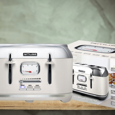 Тостер Muse MS-131SC, бежевий, 1800 Вт