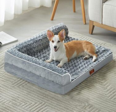 Ортопедичне ліжко для собак великих порід - водовідштовхуюче, з неслизьким дном та знімним чохлом (M: 71 x 58 x 17 см)