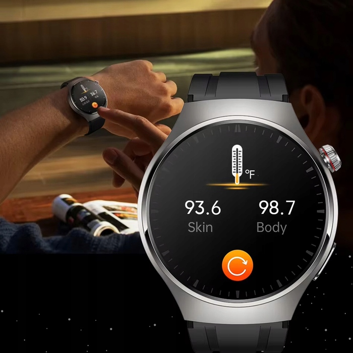 Смарт-годинник Smart-Trend: Моніторинг глюкози, ЕКГ та температури, чорний