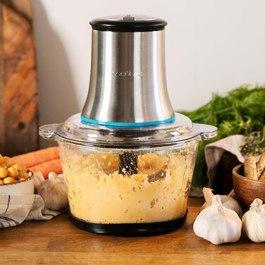 Подрібнювач Cecotec ChopBeat 2000 Vindaloo Glass 500W - скляний контейнер, 4 леза, 2 швидкості