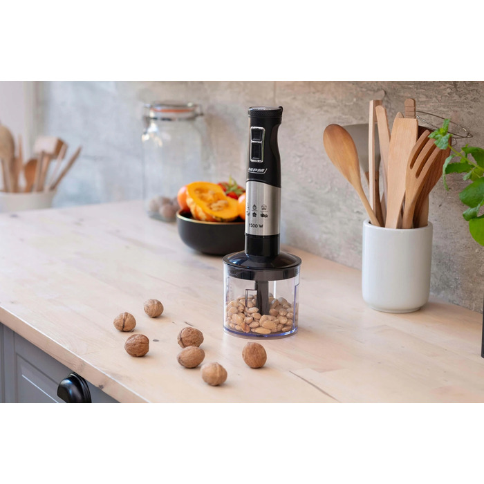 Ручний блендер MPM MBL-34M, 1500 Вт, чорний