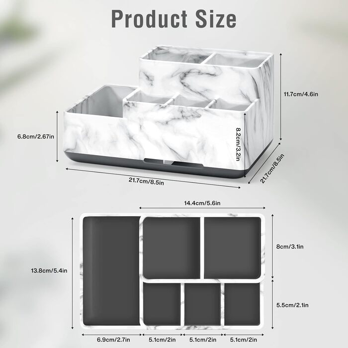 Підставка для зубних щіток, органайзер для ванної кімнати з 6 відділеннями, електрична, з дренажними отворами, для сім'ї