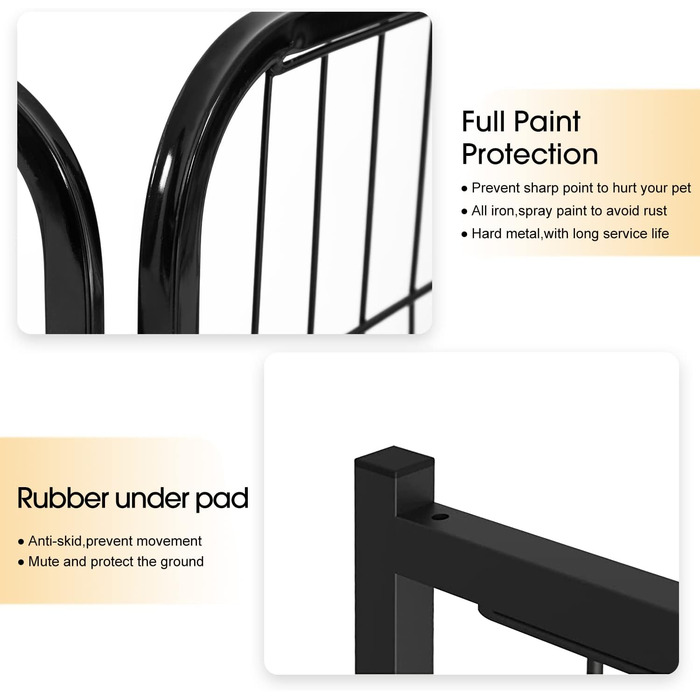 Металеве вольєр для собак BestPet з дверима, 32 панелі, різні розміри (61x81,3x101,6 см)