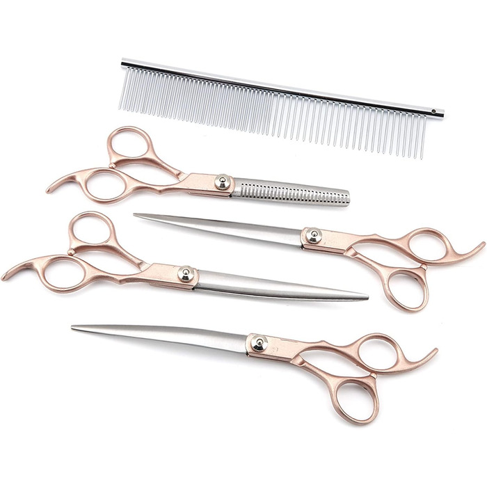 Ножиці для собак Geib - розріджуючі, ліва рука, набір 22 шт. Професійний набір для грумінгу