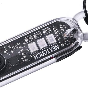 Брелок-ліхтарик LED NEXTORCH K40 Strobe, прозорий, до 700 лм, акумуляторний, різні режими