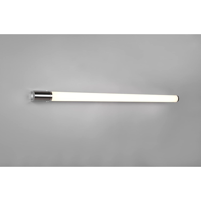 Trio Leuchten LED Bathroom Wall Light Piera 284074206, colored plastic, includes 8 Watt LED, switch, socket, (Chrome, Width 119cm)
