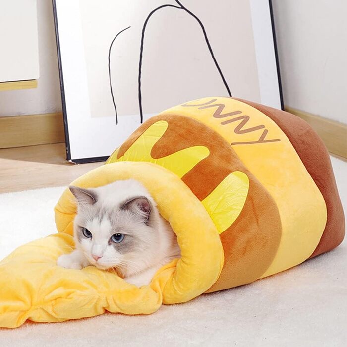 Cat bed, cat cave, cozy cat bed, cat nest honey pot, for small cats
