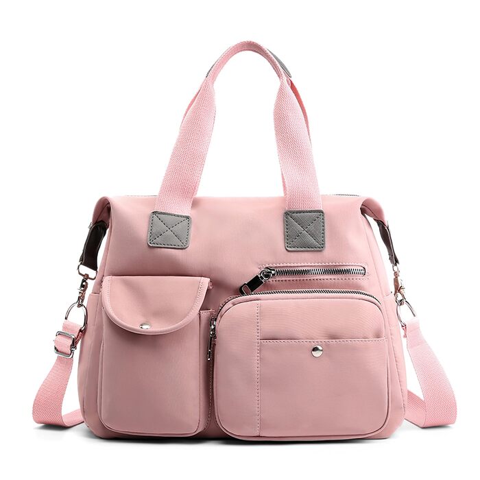 Сумка жіноча DIRRONA велика шопер – містка сумка через плече для міста, роботи, університету та подорожей, рожевий