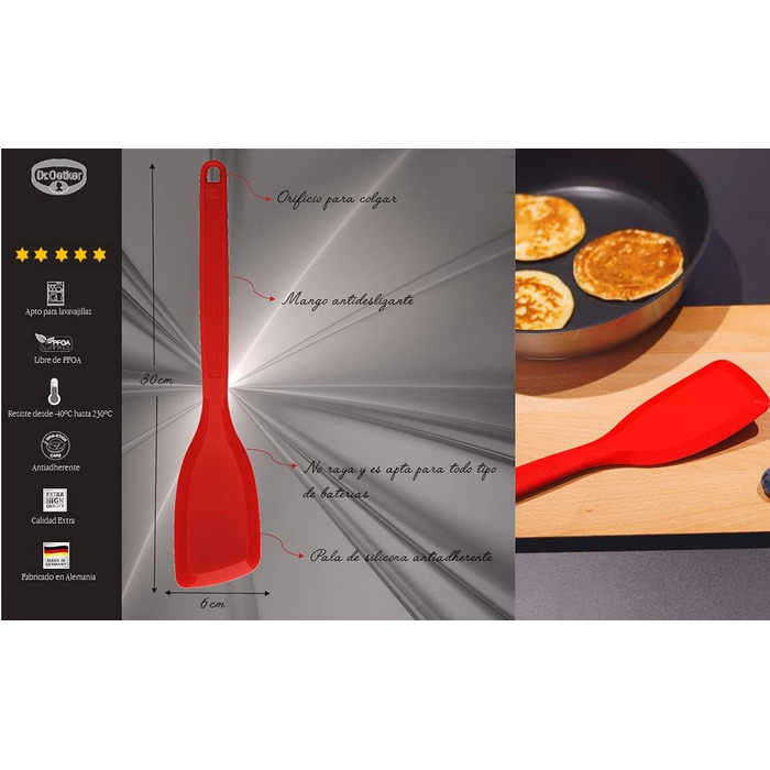 Дріт для збивання Dr. Oetker з нержавіючої сталі, ручний, червоний, 1 шт.
