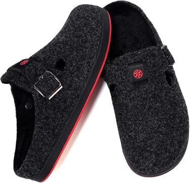 Тапочки халатні для дому Sisttke, чорні, унісекс, зимові, з змінним устілком (39 EU)