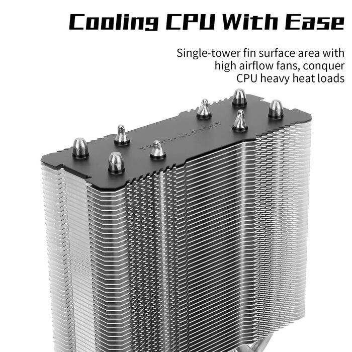 Thermalright Assassin X 120 SE - Кулер для CPU з 4 Heatpipes, тихий вентилятор TL-C12C PWM, сумісний з AM4/AM5/Intel LGA1150/1151/1200/1700/1851