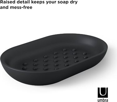 Миска для мила Umbra Junip, чорна, овальна