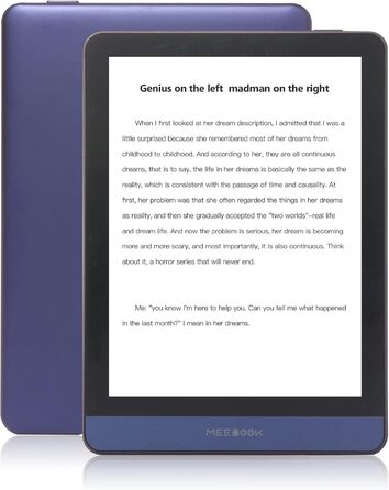 Meebook E-Reader M6: 6-дюймовий E-Ink Carta екран, 300 PPI, Smart Light, Android 11, Чотирьохядерний процесор, Аудіокниги, Google Play Store, 3GB+32GB пам'ять, Micro-SD слот, Колір: фіолетовий