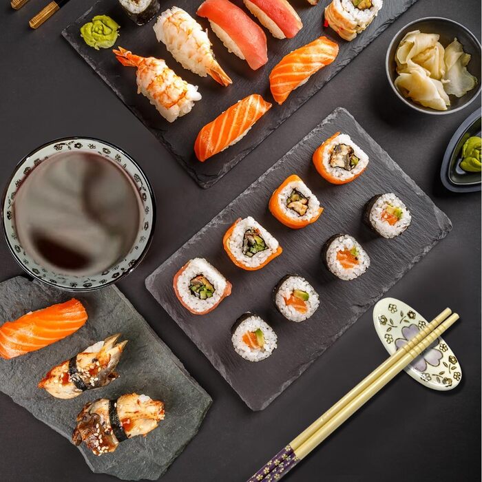 Набір посуду для суші на 4 особи, 12 шт. з кераміки, набір для подачі суші, дизайн 