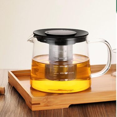 Скляний чайник Teekanne з ситом з боросилікатного скла, 1.5 л, термостійкий заварник для листового чаю з кришкою
