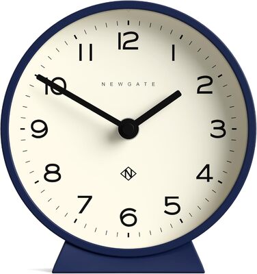 NEWGATE® M Silent Mantel Clock - 'No Tick' - A Modern Mantel Clock - Small Clock - Mantel Clocks - Minimalist Dial - (Midnight Blue)